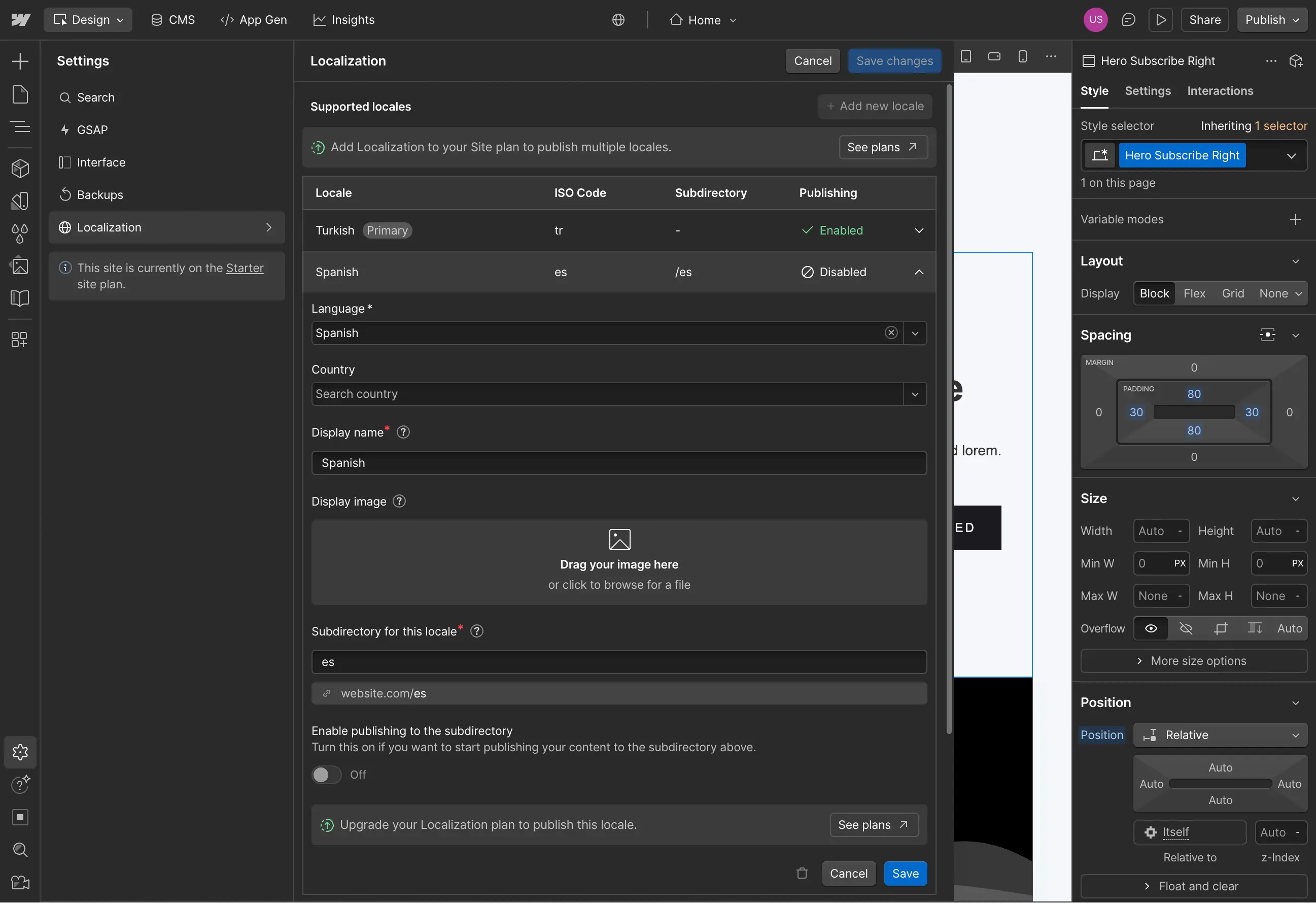 Webflow Website Builder: CMS Panel